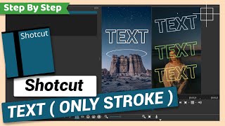 Add Text with only Stroke  Shotcut Tutorial [upl. by Vasili]