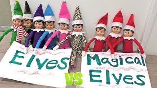 Elf on the Shelf FLYING Contest  Magical Elves vs Regular Elves  DavidsTV [upl. by Engud423]