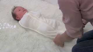 How to use the Woombie Baby Swaddle Demo [upl. by Ellehcram658]