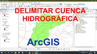 DELIMITACIÓN DE CUENCA HIDROGRÁFICA EN ARCGIS [upl. by Matazzoni341]