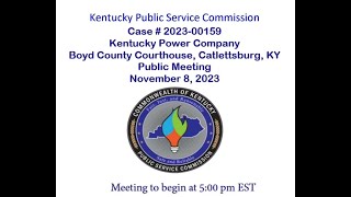 202300159 Kentucky Power  Public Comments Meeting [upl. by Ahsimat]