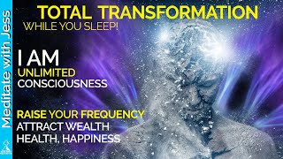 Positive Affirmations REPROGRAM WHILE YOU SLEEP Raise Your Vibration Consciousness Health Wealth [upl. by Oicneserc]