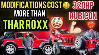 Most Modified RUBICON of Delhi🤯🔥 ₹30 Lakhs MOD  THAR 4X4 Lene ke Baad wrangler kyu leni Padi [upl. by Harim559]