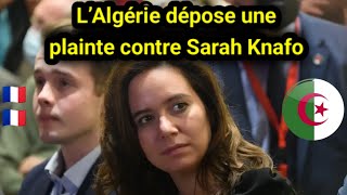 🇩🇿🇫🇷 LÉtat Algérien Poursuit la Députée Européenne Sarah Knafo pour Fake News [upl. by Adnyl627]