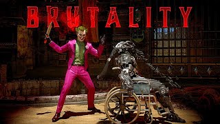 MK11 The Joker All Brutalities Fatalities Fatal Blow Friendship Ending amp Victory Celebration [upl. by Anujra]