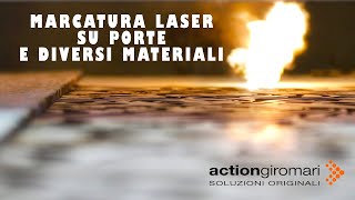 Marcatura laser su metallo vetro legnoe su tessuti Incisione laser su grandi superfici [upl. by Johnna]