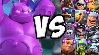 Elixir Golem GAMEPLAY vs All Cards  Clash Royale [upl. by Garlan]