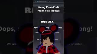 Young KreekCraft prank calls Roblox [upl. by Airehs]