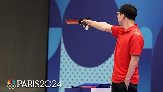 Xie Yus DREAM Olympic debut gives China gold in mens 10m air pistol  Paris Olympics  NBC Sports [upl. by Alpers]