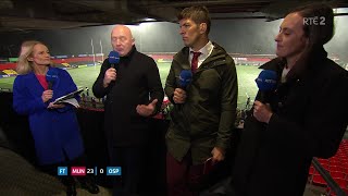 Immense performance when you consider everything that went on last week  OCallaghan on Munster [upl. by Katrine]