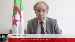 Ait larbi mokrane declaration à propos de la candidature de Bouteflika [upl. by Hassi575]