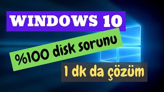 Windows \u00100 disk kullanım sorunu çözümü 1 dk da kurtulun [upl. by Onifled]