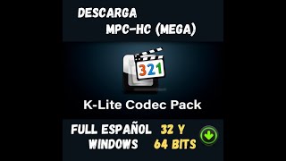 Descarga Reproductor Media Classic Player Home Cinema  MPCHC Versión Mega Full PC 32 y 64 bits [upl. by Anatola]