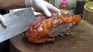 1st  MouthWatering Crispy Juicy Peking Duck Carved  Chinatown Bangkok Thailand Yaowarat Road [upl. by Agem]