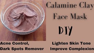 CALAMINE CLAY FACE MASK DIY Green PetalsAcne ControlDarkspot Removal Clay Mask [upl. by Haleehs556]