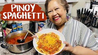 Filipino Style Spaghetti Recipe  Home Cooking With Mama LuLu [upl. by Elleryt72]