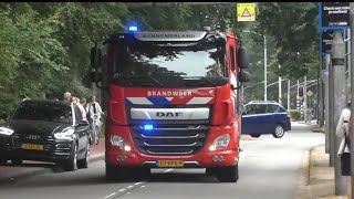 Middelbrand op Dak van Woning in Heemstede Tankwagen 123062 en OVD 121292 met spoed [upl. by Battiste]