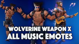 Wolverine Weapon X Dances All Emotes That We Have FORTNITE x XMEN [upl. by Ferdinana946]