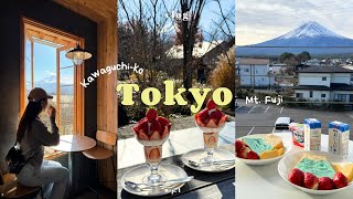 東京VLOG｜富士山河口湖三天自駕遊🇯🇵｜富士山美景民宿飯店開箱｜河口湖紅葉迴廊🍁｜大石公園必吃草莓帕菲 Tokyo Vlog ep4 [upl. by Kcaj]