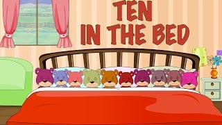 Ten In The Bed  Nursery Rhymes With Lyrics  English Rhymes For Kids [upl. by Suiram27]