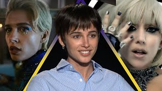 Smile 2 Naomi Scott Compares Her Pop Star Character to Lady Gaga Exclusive [upl. by Euqinomahs]