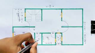 20x40 house plan ll 800 square feet house design ll 3 bedroom makan ka naksha [upl. by Irak297]