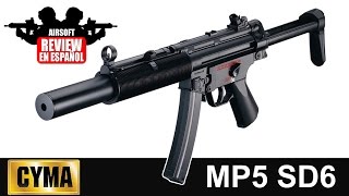 MP5 Cyma Mp5 SD6 Airsoft Review En Español HD  Test Shot [upl. by Rangel697]