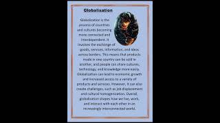 Essay on Globalisation  Paragraph on Globalisation  10 lines on Globalisation [upl. by Eluj]