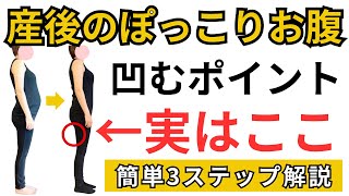 【出産 妊娠】産後のぽっこりお腹を凹ますならここ！簡単骨盤調整３ステップ [upl. by Menedez]