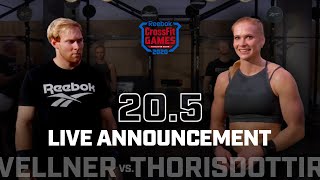 Pat Vellner vs Annie Thorisdottir — CrossFit Open Announcement 205 [upl. by Baldwin]