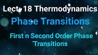 Phase Transitions  First and Second order Phase Transitions [upl. by Einwahs833]