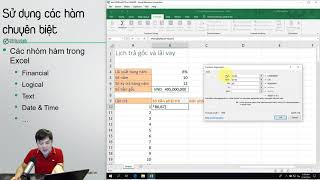 Học Excel 2 121 Nhóm hàm Tài chính và hàm PMT [upl. by Greerson]