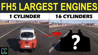 LARGEST Engine At Every Cylinder In Forza Horizon 5 l Best Sounding Cars In FH5 [upl. by Sunday]