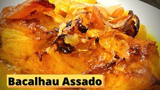 Bacalhau Assado no Forno com Batatas  Receita Portuguesa [upl. by Ulu830]