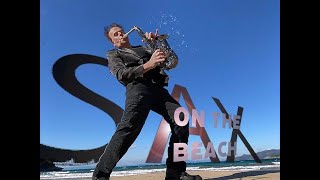 SAX ON THE BEACH Lee Mayall playing the alto sax black nickel powerbell [upl. by Tanitansy]