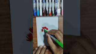 Doms pens brush painting shorts trending viral youtubepartner btsarmy easydrawing [upl. by Asilahs]