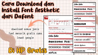 Cara Download dan Install Font Gratis Dari Dafont  Font Android Dafontcom [upl. by Ayek]