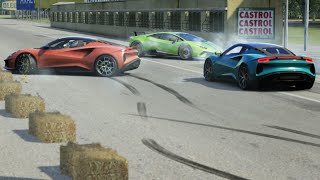 Lamborghini Huracan Performante Crash vs Lotus Emira at Monza Full Course [upl. by Wald431]