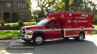 LAFD Rescue Ambulance 29 Arriving on Scene [upl. by Beebe]