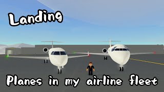 Landing every plane in my airlines fleet in ptfs [upl. by Einnal]