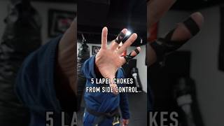 5 Lapel Chokes From Side Control [upl. by Balliol806]