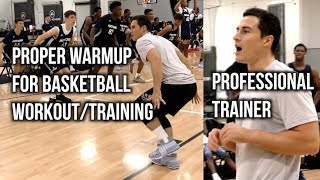 Proper Warmup For Basketball WorkoutTraining Feat PROFESSIONAL TRAINER PJF Performance [upl. by Ardnua]