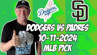 Los Angeles Dodgers vs San Diego Padres 101124 MLB NLDS Game 5 Pick amp Prediction  MLB Betting Tip [upl. by Lewanna]