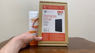 Seagate Portable 2TB External Hard Drive HDD Unboxing [upl. by Inalawi]