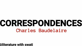 correspondences poem full hindi summary by charles baudelaire  literaturewithswati [upl. by Lesya229]