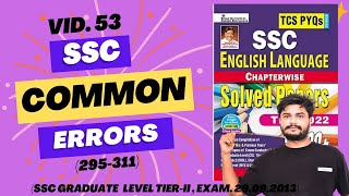 SSC  PREVIOUS YEAR  COMMON ERRORS  295311   KIRAN PUBLICATION [upl. by Hnah301]