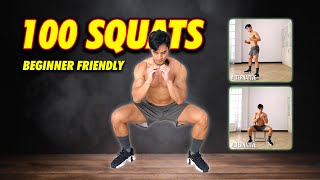 Guided 100 Squat Workout [upl. by Soalokin]