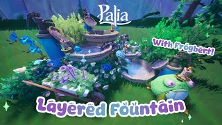 Palia Layered Fountain Speedbuild✨ Cute Garden Venue amp Floral themed fountain with Frogbert [upl. by Nevear]