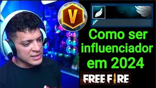 COMO SER INFLUÊNCIADOR DO FREE FIRE EM 2024André soares🔝 [upl. by Crowns]