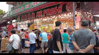 又新街Yau San Street建德街市況 元朗人既食街與果欄 放工時段相當熱鬧 02062021 [upl. by Carena]